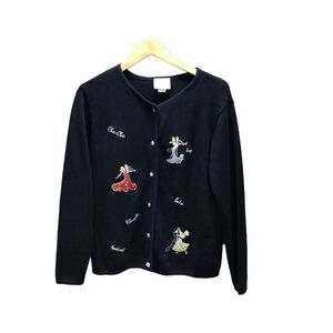 Tia Designs Pompano Beach Florida Dancing Cardigan Size Small (S)